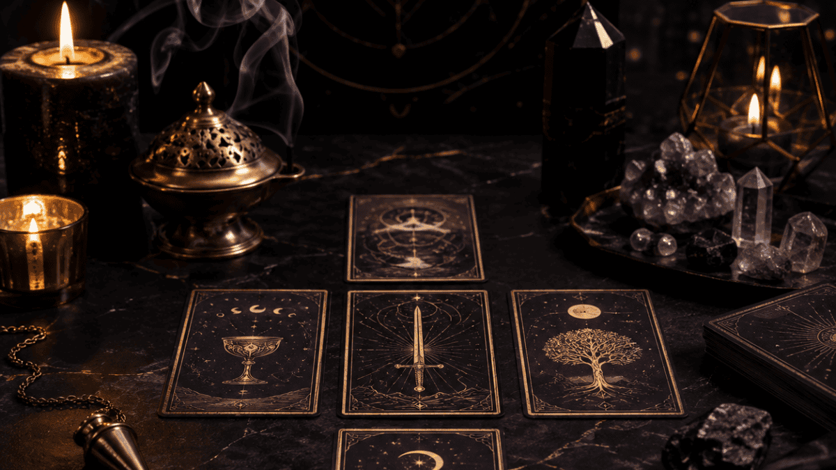 Tarot cards laid out for a reading that helped me trust my inner voice.