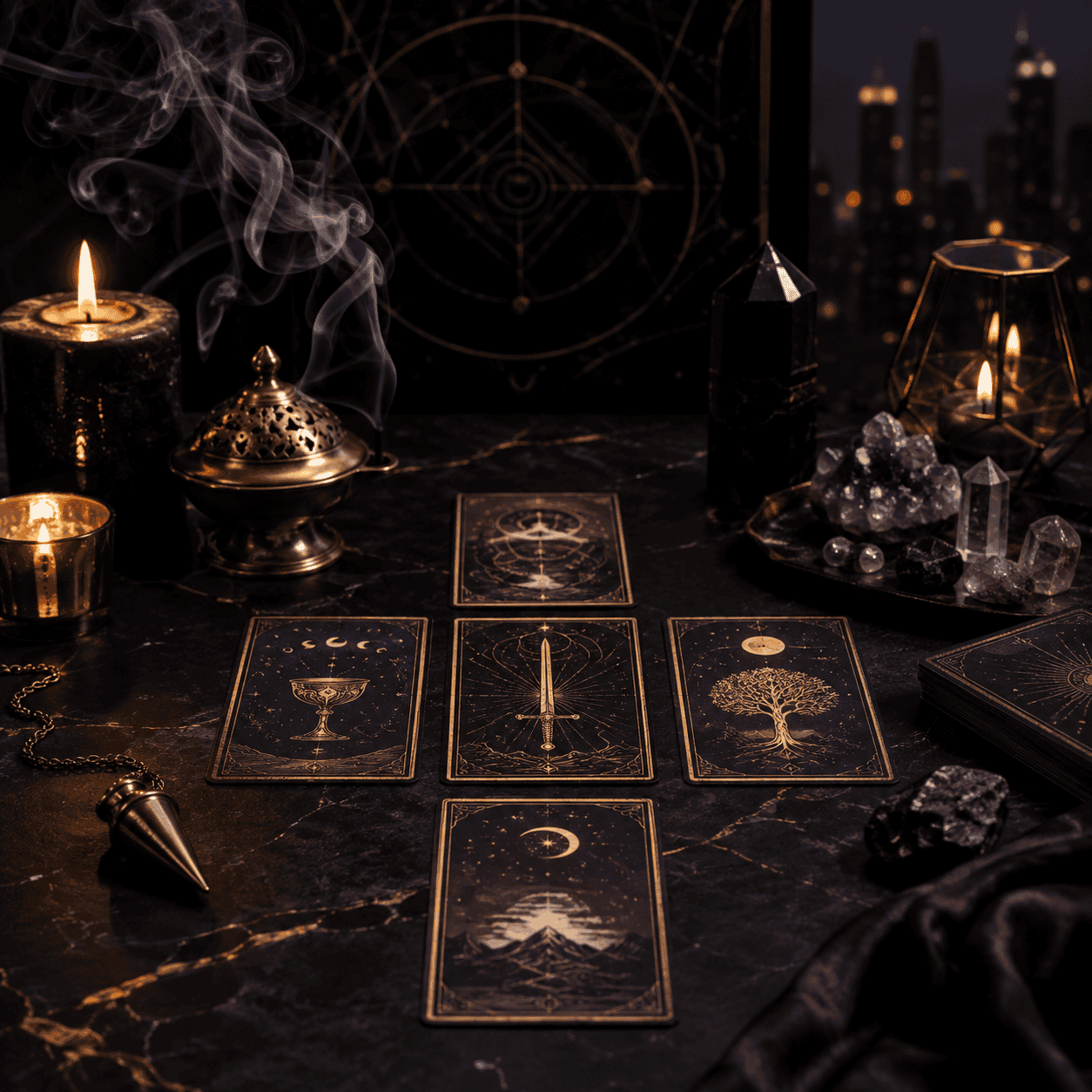 Tarot cards laid out for a reading that helped me trust my inner voice.