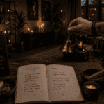 A Sound Cleansing Ritual Using a Bell to Clear Negative Energy 5 Sound cleansing ritual small brass bell on a dark wooden table beside a lit candle