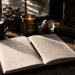 Dowsing Rods: History, Meaning and How I Use Them 4 Morning pages ritual notebook open on a desk with pen and coffee in warm morning light