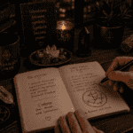 Sigil Magic for Beginners: Turning Intentions into Symbols 5 Sigil magic for beginners hand-drawn symbol on parchment beside a lit candle