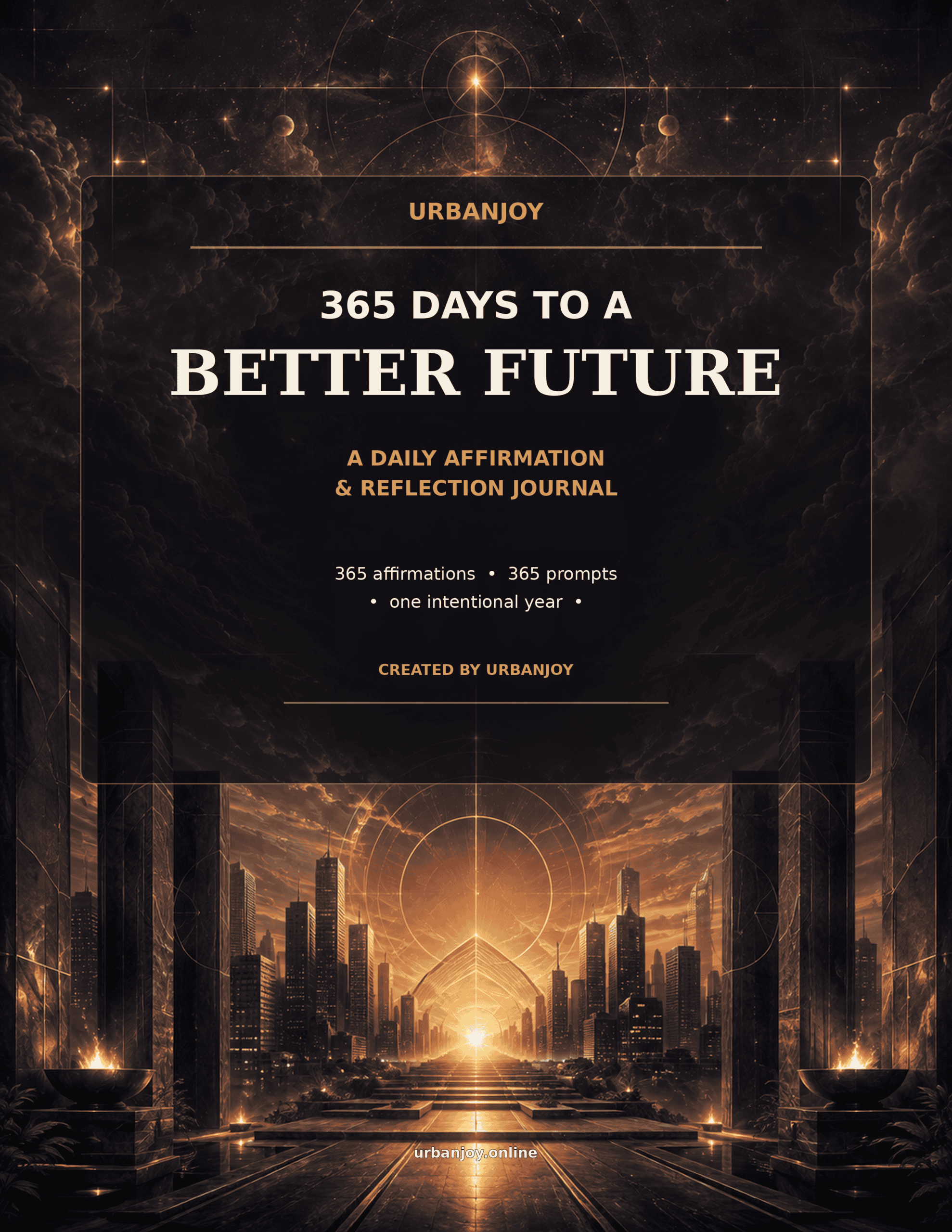 365 Days to a Better Future printable affirmation journal cover