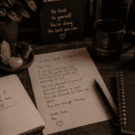 Love letter to myself ritual handwritten letter with a wax seal and dried rose